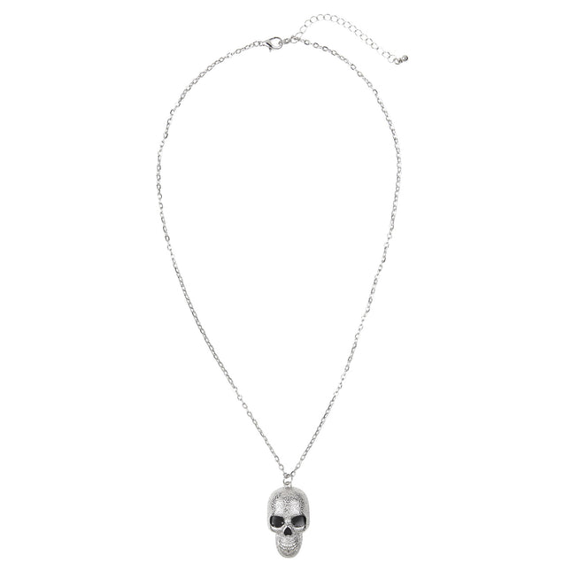 Collar de Halloween Calavera de plata