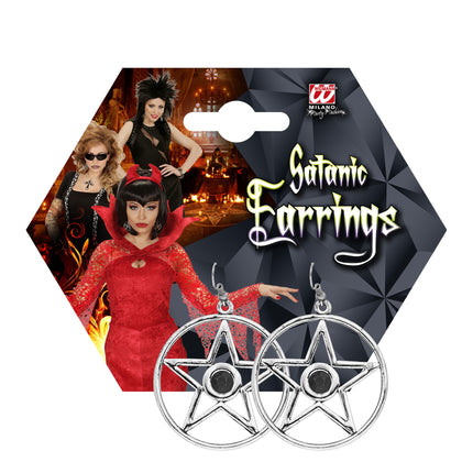 Pendientes de Halloween Plata Satán