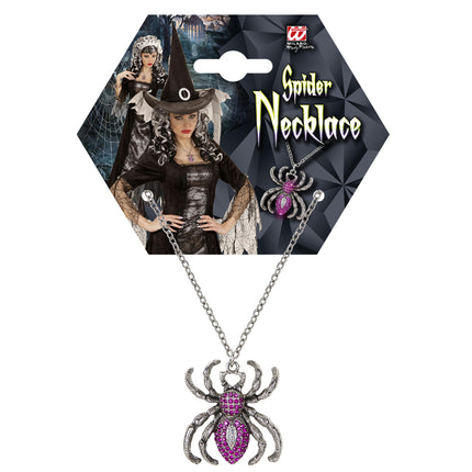Collar de Halloween Araña morada