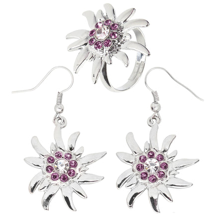 PENDIENTES Y ANILLO EDELWEISS