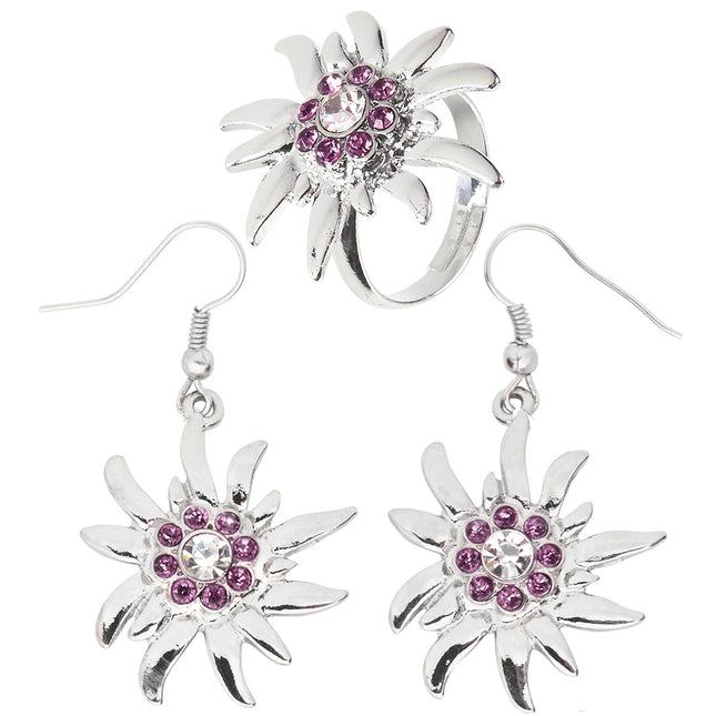 PENDIENTES Y ANILLO EDELWEISS