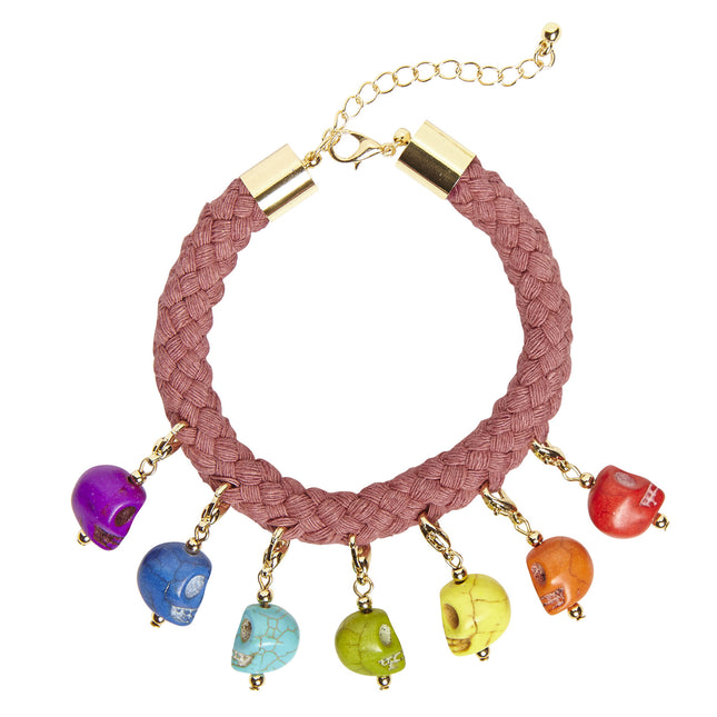 Pulsera de Halloween Calaveras de colores