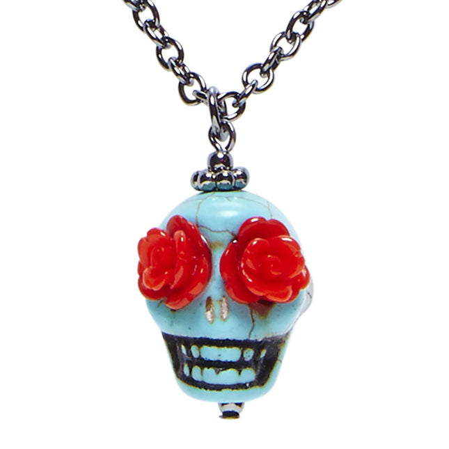 Collar de Halloween Calavera de colores