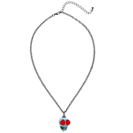 Collar de Halloween Calavera de colores