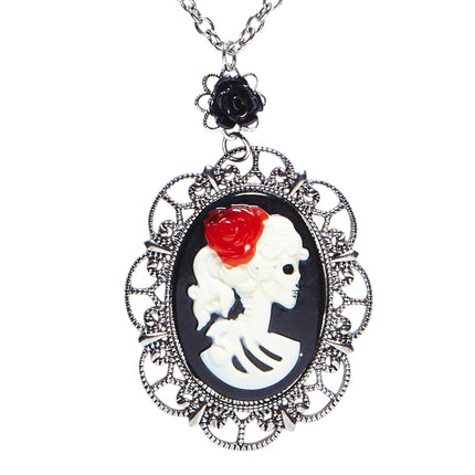 Collar de Halloween Calavera y Rosa