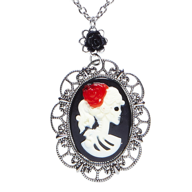 Collar de Halloween Calavera y Rosa