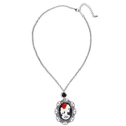 Collar de Halloween Calavera y Rosa