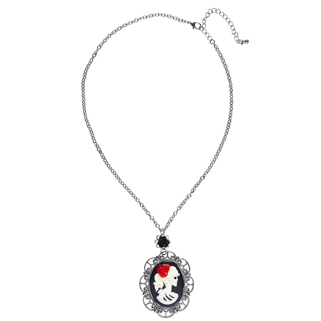 Collar de Halloween Calavera y Rosa