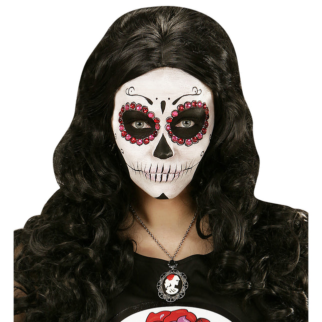 Collar de Halloween Calavera y Rosa