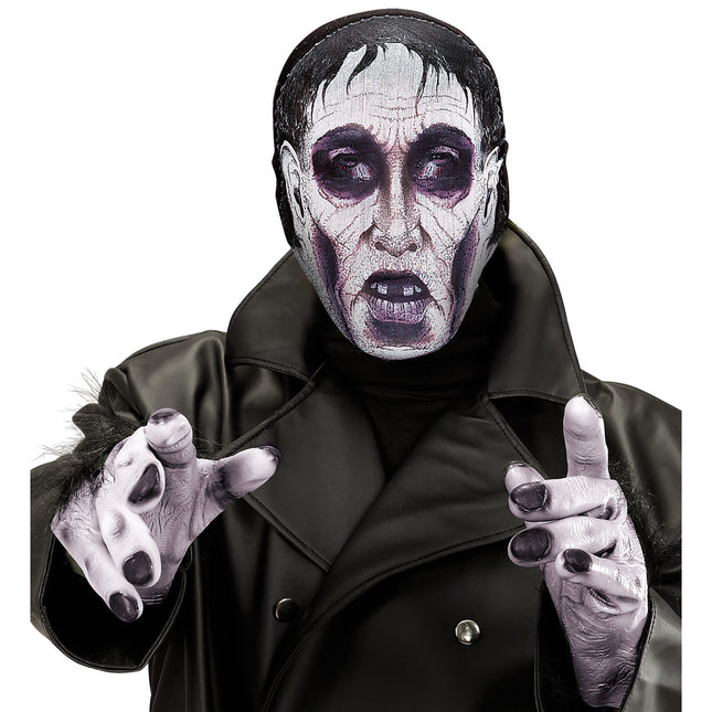 Máscara Halloween Zombie Morado