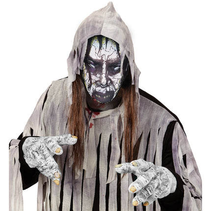 Máscara de Halloween Polvo de Zombie Gris