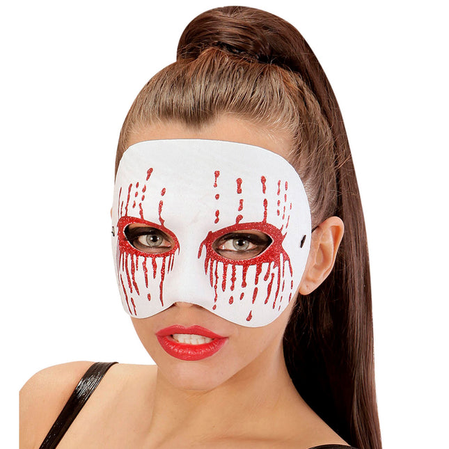 Máscara de Halloween Blanca Psicópata