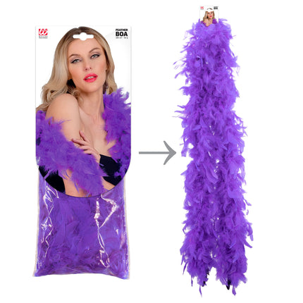 Plumas de boa morada 1,8 m