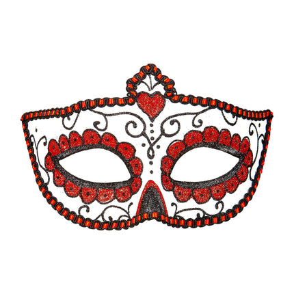 Dia De Los Muertos Máscara Ojos Roja