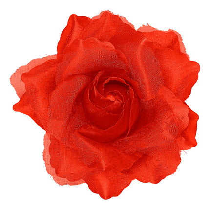 Flor roja para el pelo