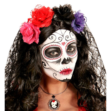Flor de pelo negra