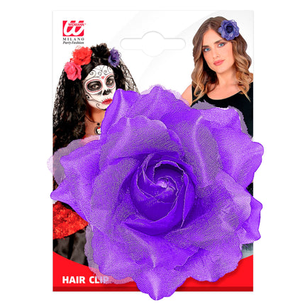 Flor morada para el pelo