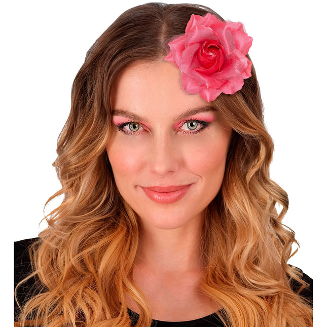 Flor de pelo rosa