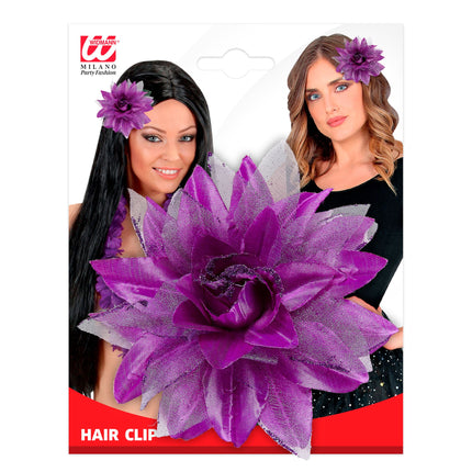 Purpurina Flor Pelo Morado
