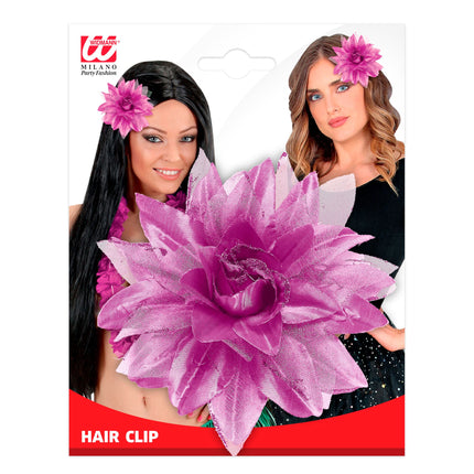 Purpurina Flor de Pelo Rosa