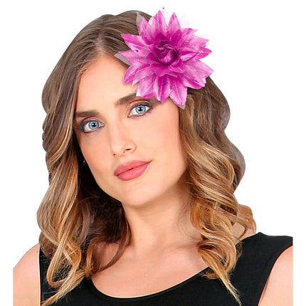 Purpurina Flor de Pelo Rosa