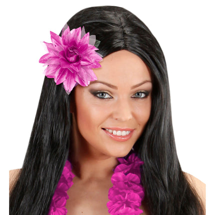 Purpurina Flor de Pelo Rosa