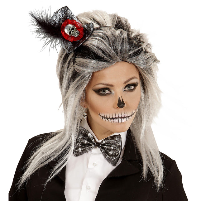 Set Accesorio Halloween Diadema Y Lazo Metélico 2pcs