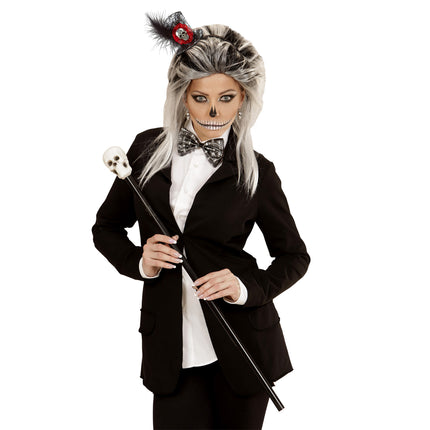 Set Accesorio Halloween Diadema Y Lazo Metélico 2pcs