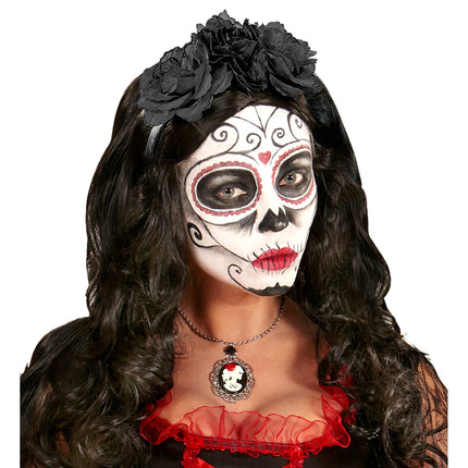 Diadema Halloween Rosas Negras