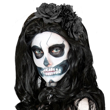 Diadema Halloween Rosas Negras