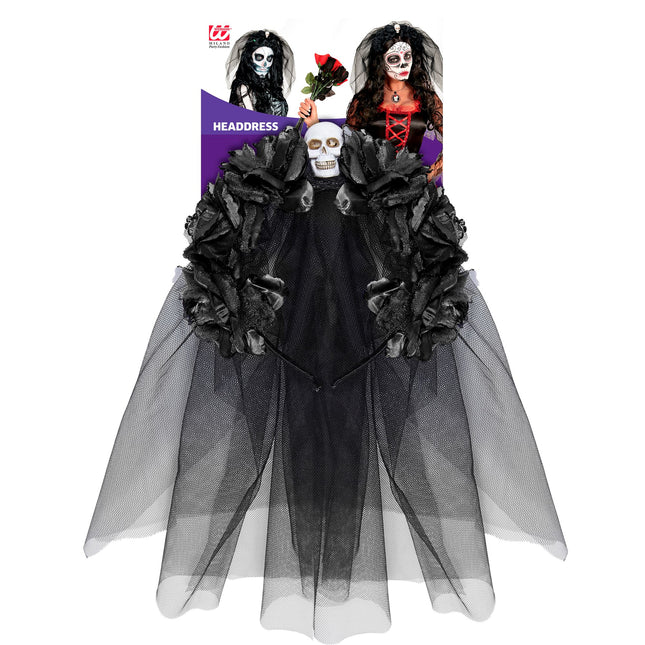 Diadema de Halloween con velo