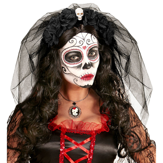 Diadema de Halloween con velo
