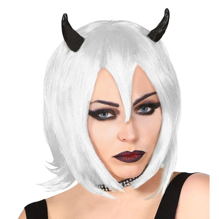 Peluca de Halloween Bob Blanca