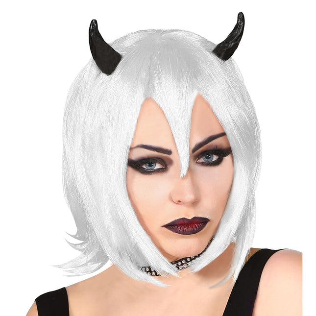 Peluca de Halloween Bob Blanca