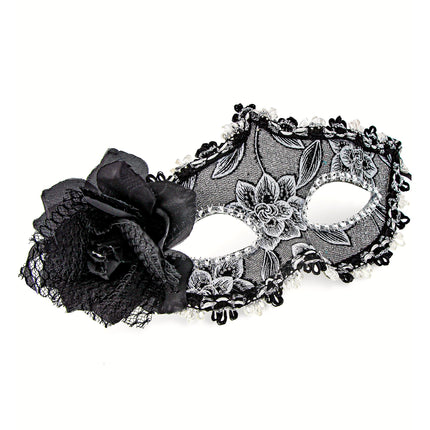 Máscara de Ojos de Halloween Rosa Negra