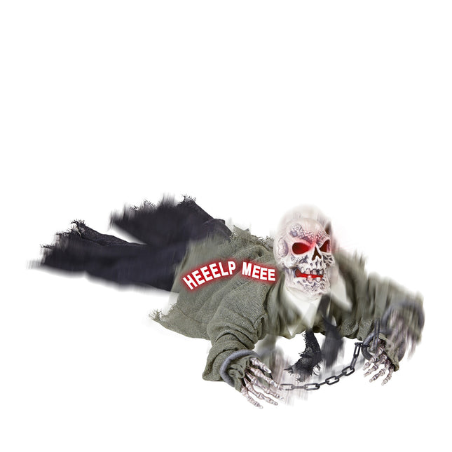 Muñeca de Halloween que se arrastra con sonido