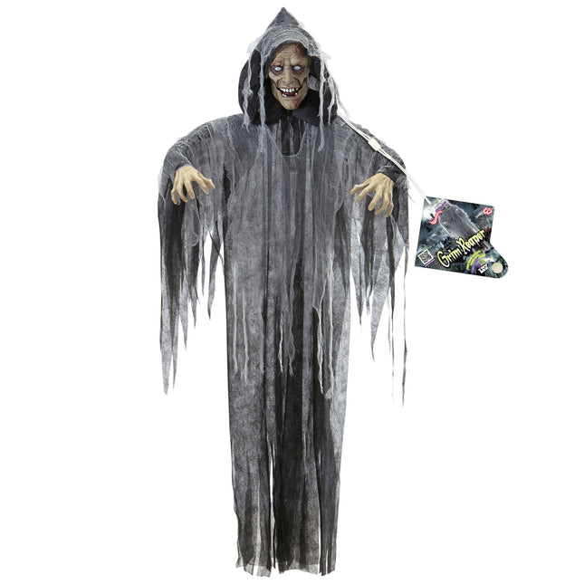 Muñeca Halloween Zombi Gris Con Sonido, Luz Y Movimiento