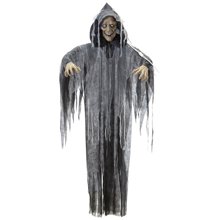 Muñeca Halloween Zombi Gris Con Sonido, Luz Y Movimiento