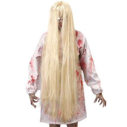 Peluca de Halloween Fantasma Rubia 1m