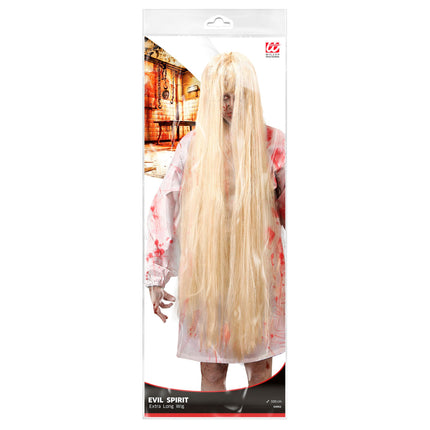 Peluca de Halloween Fantasma Rubia 1m