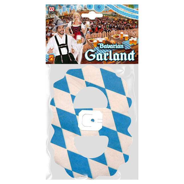 Guirnalda Oktoberfest Azul Blanco Ignífuga 3,5m