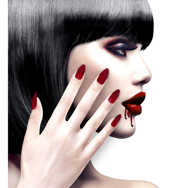 Uñas postizas Rojo Burdeos