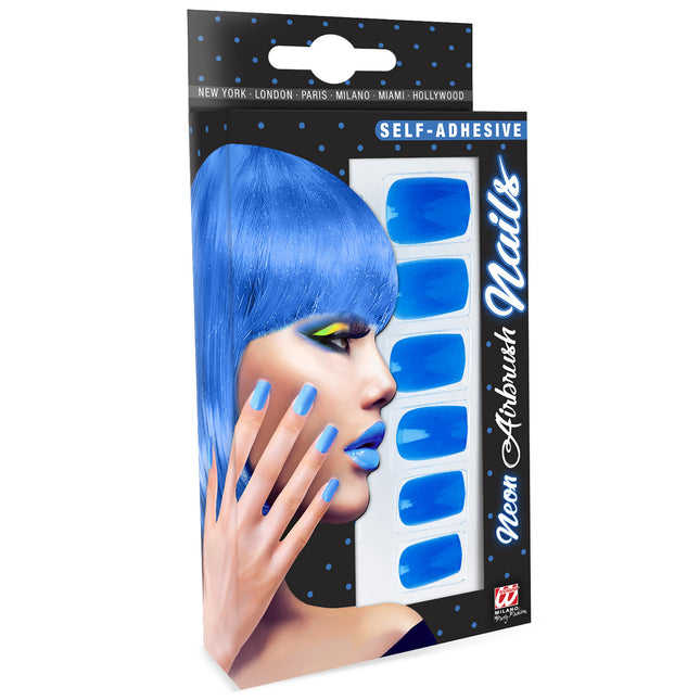 Uñas postizas azules