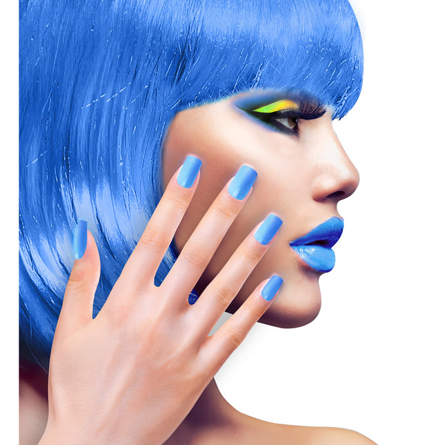 Uñas postizas azules