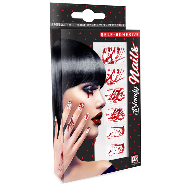 Halloween Uñas postizas Sangre