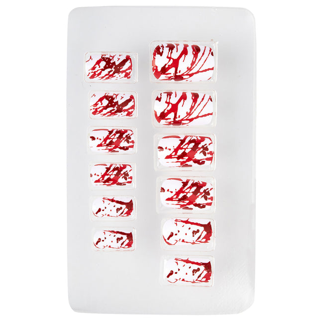 Halloween Uñas postizas Sangre