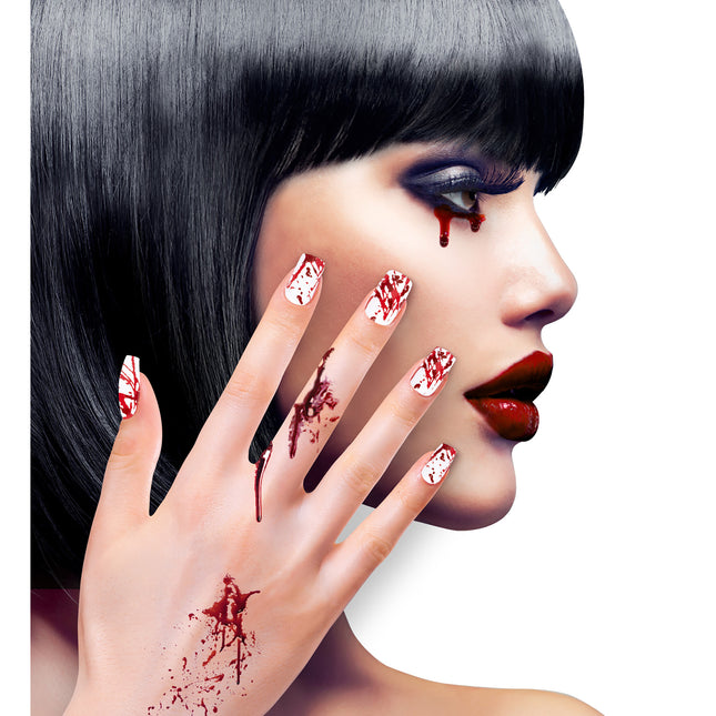 Halloween Uñas postizas Sangre