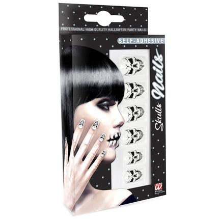 Halloween Uñas postizas Calaveras