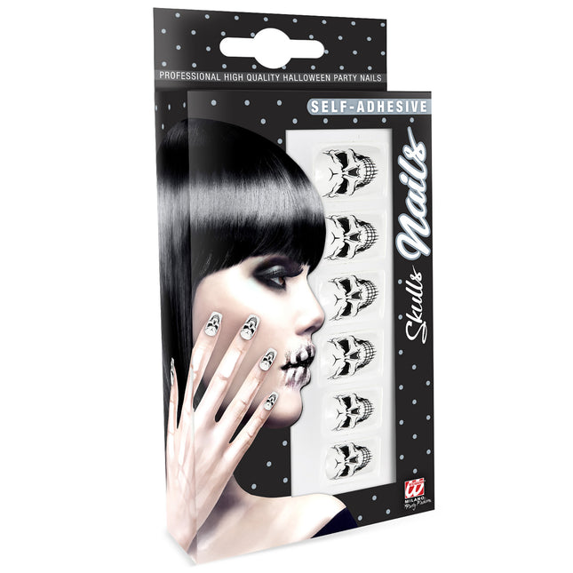 Halloween Uñas postizas Calaveras