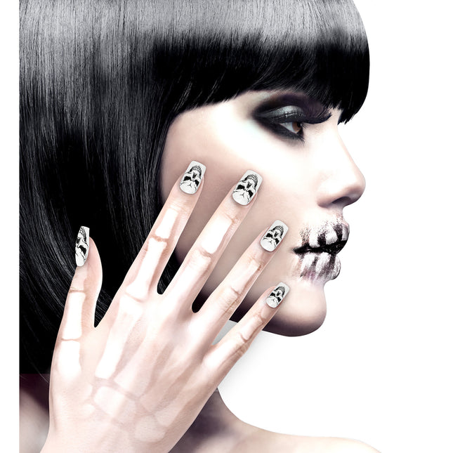 Halloween Uñas postizas Calaveras